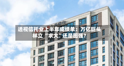 透视信托业上半年成绩单：万亿巨头林立 “求大”还是图强？