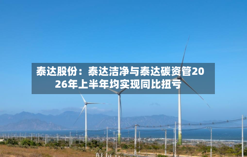 泰达股份：泰达洁净与泰达碳资管2026年上半年均实现同比扭亏