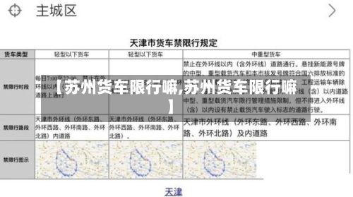 【苏州货车限行嘛,苏州货车限行嘛】