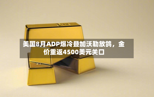 美国8月ADP爆冷叠加沃勒放鸽，金价重返4500美元关口-第1张图片
