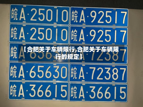 【合肥关于车辆限行,合肥关于车辆限行的规定】-第3张图片