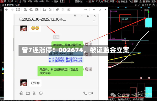 曾7连涨停！002674，被证监会立案-第2张图片