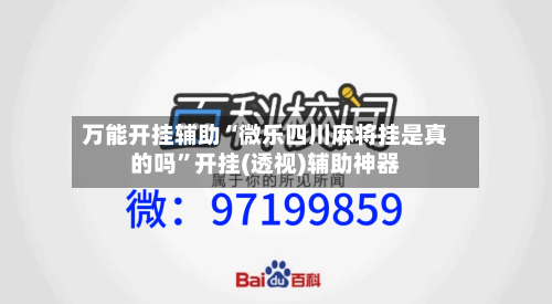 万能开挂辅助“微乐四川麻将挂是真的吗”开挂(透视)辅助神器-第2张图片