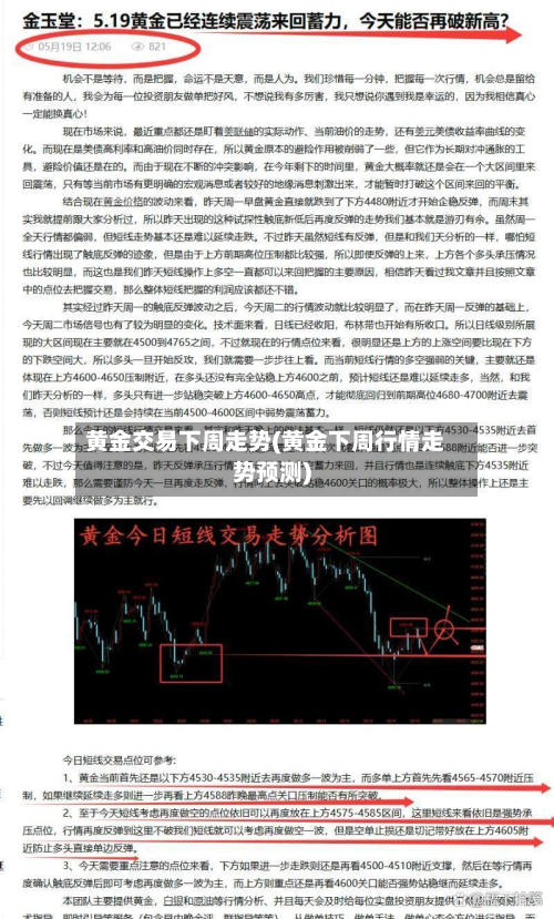 黄金交易下周走势(黄金下周行情走势预测)
