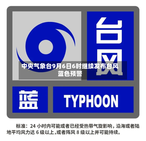 中央气象台9月6日6时继续发布台风蓝色预警-第2张图片