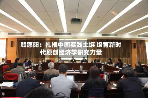 顾慈阳:扎根中国实践土壤 培育新时代原创经济学研究力量-第2张图片