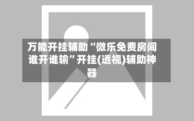 万能开挂辅助“微乐免费房间谁开谁输	”开挂(透视)辅助神器-第2张图片