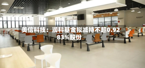 美信科技：润科基金拟减持不超0.9283%股份