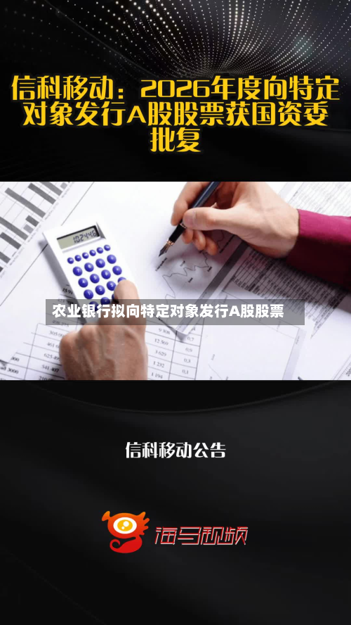 农业银行拟向特定对象发行A股股票-第2张图片