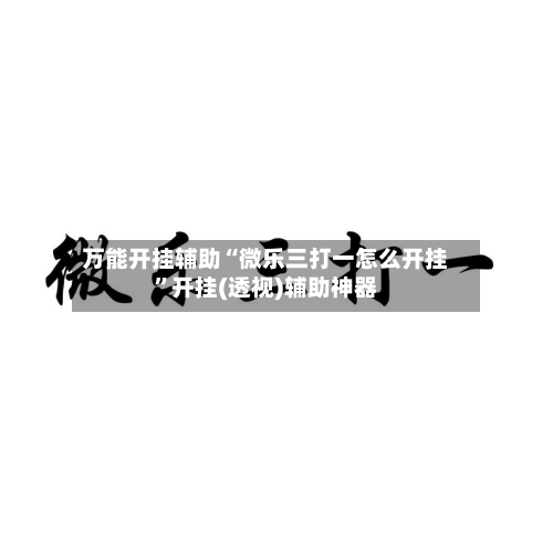 万能开挂辅助“微乐三打一怎么开挂”开挂(透视)辅助神器-第2张图片