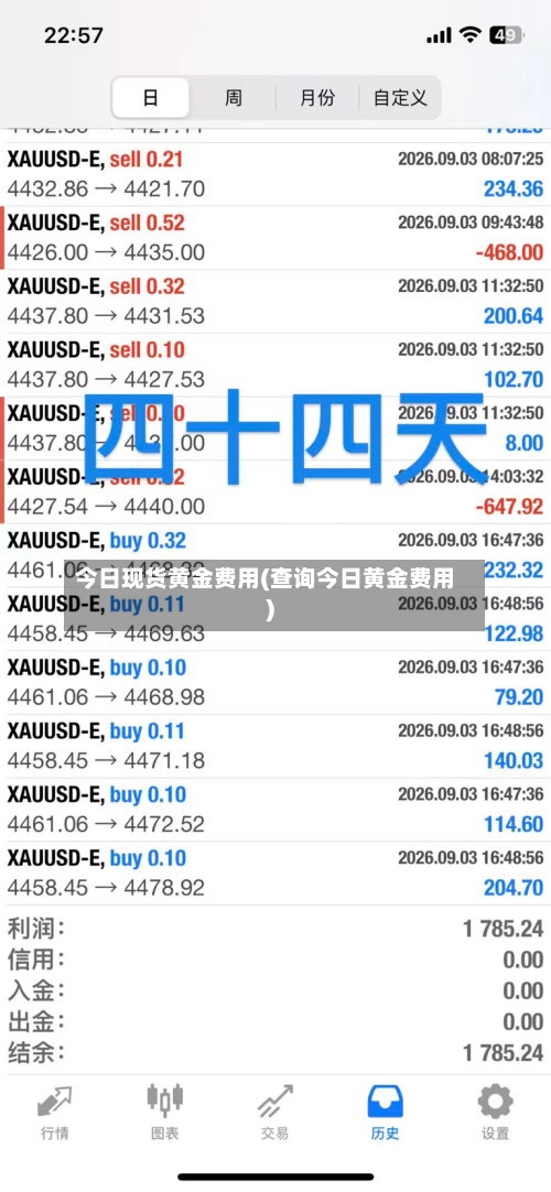 今日现货黄金费用(查询今日黄金费用)