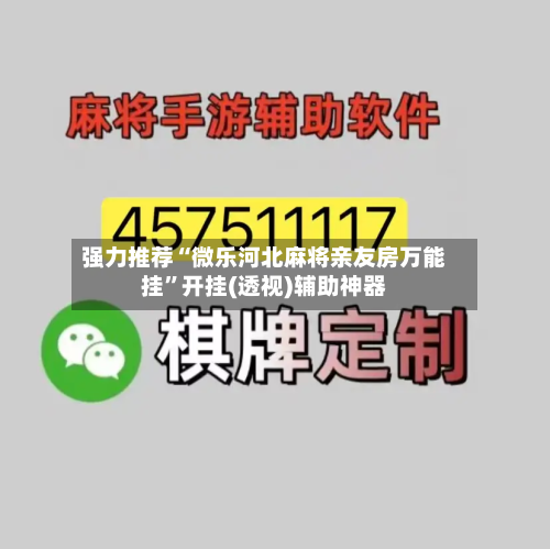 强力推荐“微乐河北麻将亲友房万能挂”开挂(透视)辅助神器