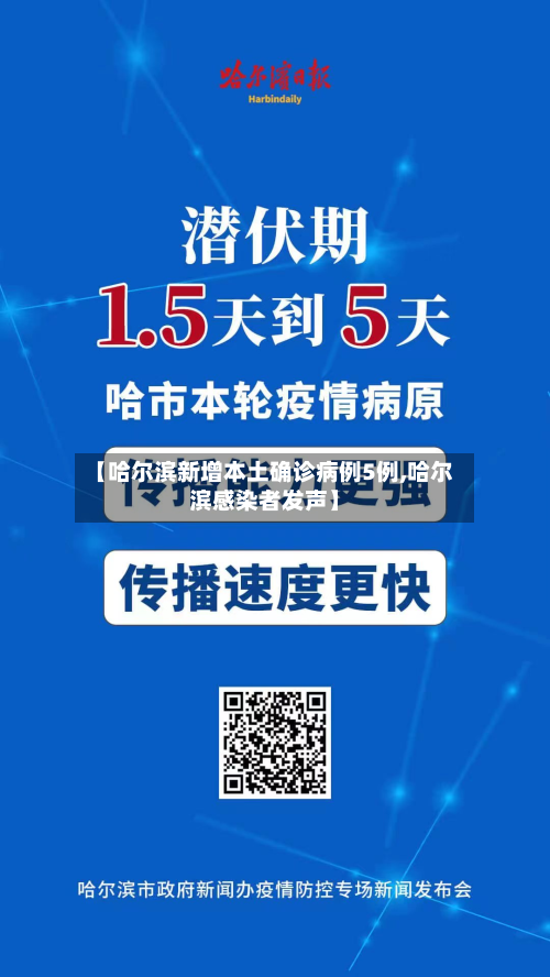 【哈尔滨新增本土确诊病例5例,哈尔滨感染者发声】