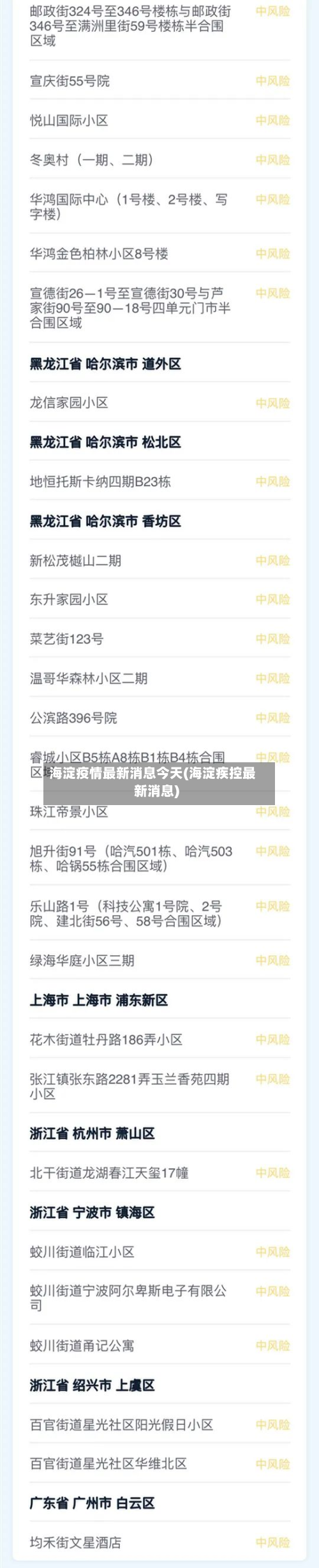 海淀疫情最新消息今天(海淀疾控最新消息)-第2张图片