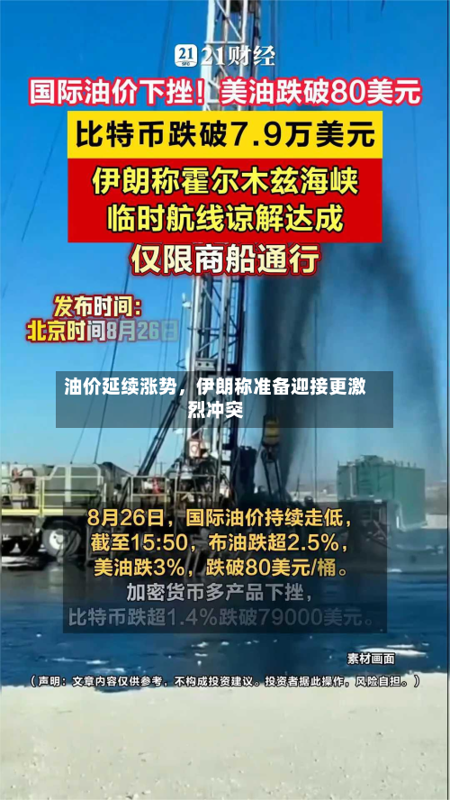油价延续涨势，伊朗称准备迎接更激烈冲突-第2张图片