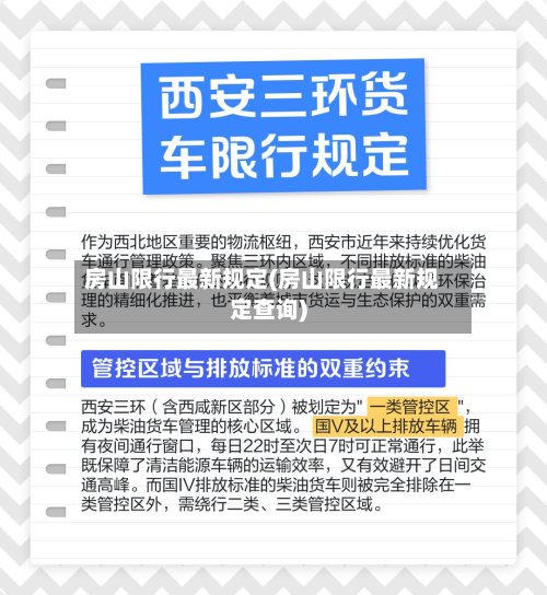 房山限行最新规定(房山限行最新规定查询)