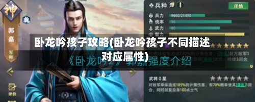 卧龙吟孩子攻略(卧龙吟孩子不同描述对应属性)-第2张图片