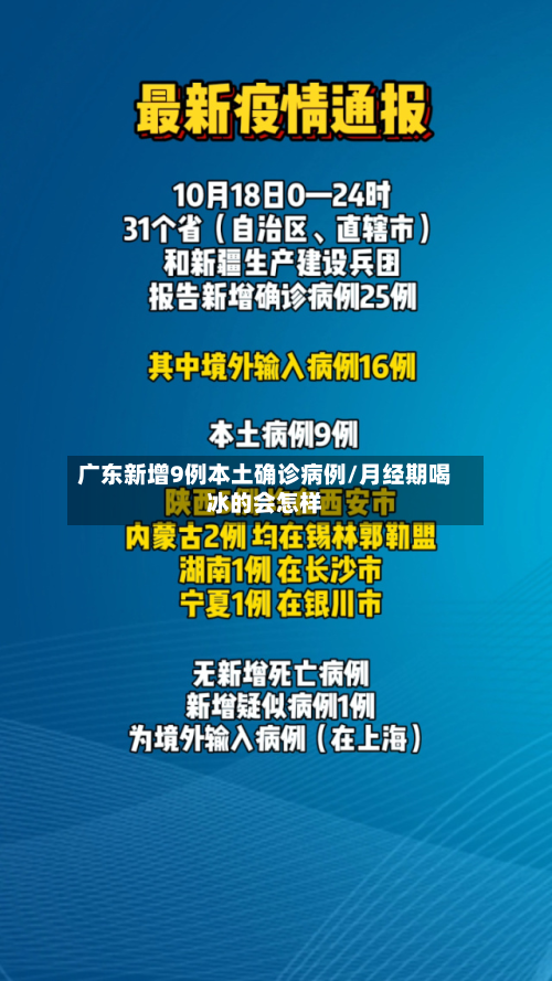 广东新增9例本土确诊病例/月经期喝冰的会怎样