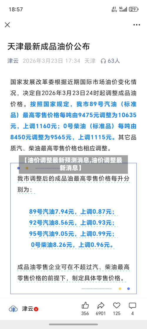 【油价调整最新预测消息,油价调整最新消息】-第2张图片