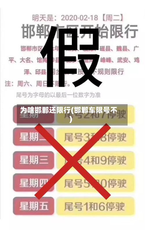 为啥邯郸还限行(邯郸车限号不)
