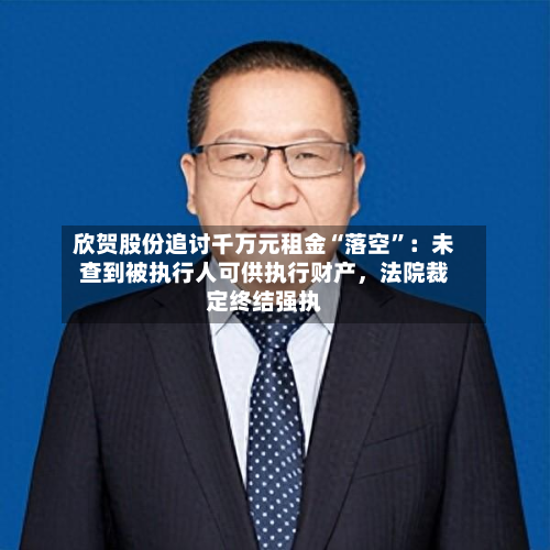 欣贺股份追讨千万元租金“落空”：未查到被执行人可供执行财产，法院裁定终结强执