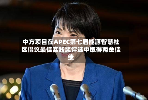 中方项目在APEC第七届能源智慧社区倡议最佳实践奖评选中取得两金佳绩