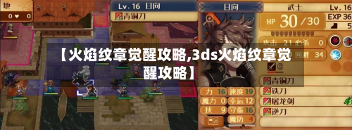 【火焰纹章觉醒攻略,3ds火焰纹章觉醒攻略】
