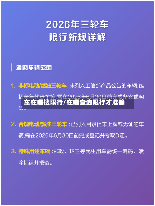 车在哪搜限行/在哪查询限行才准确