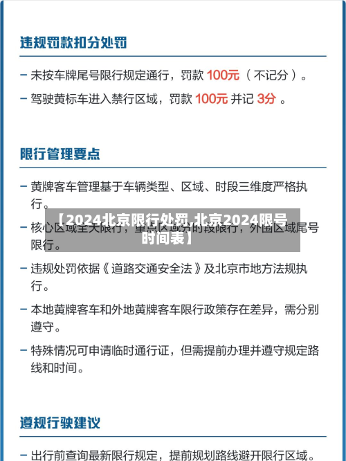 【2024北京限行处罚,北京2024限号时间表】-第2张图片
