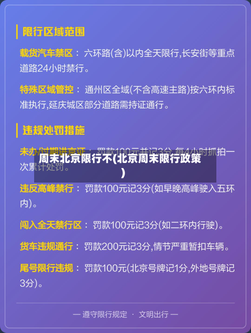 周末北京限行不(北京周末限行政策)-第2张图片