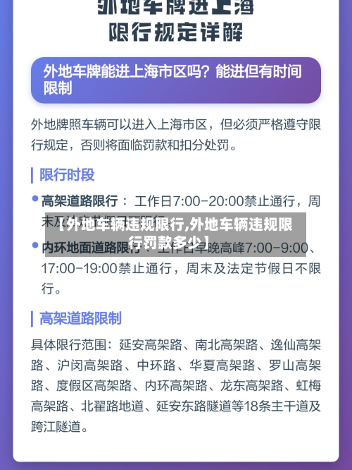 【外地车辆违规限行,外地车辆违规限行罚款多少】-第2张图片